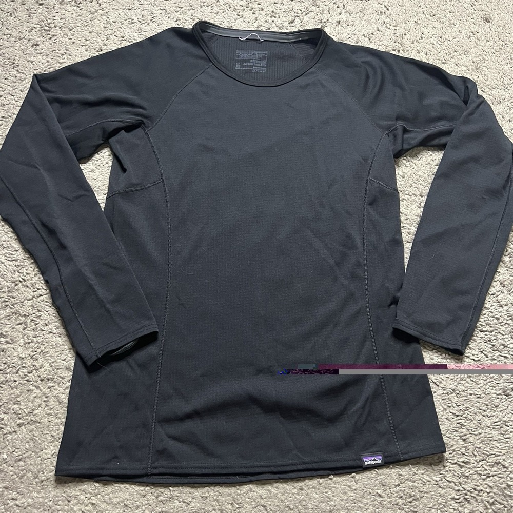 Patagonia Capilene Midweight Baselayer Long Sleeve Black Mens XS